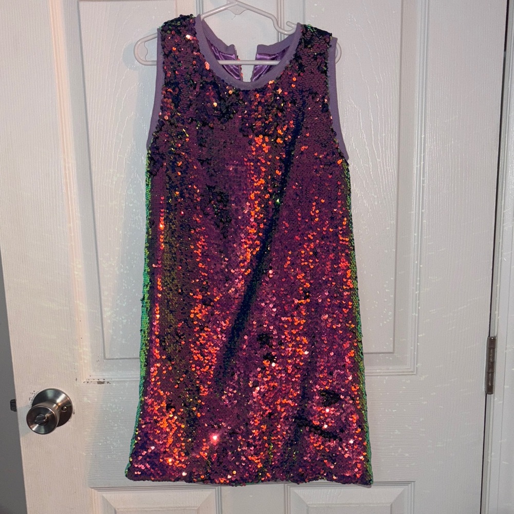 Lola & the boys Purple iridescent dress girls size 8